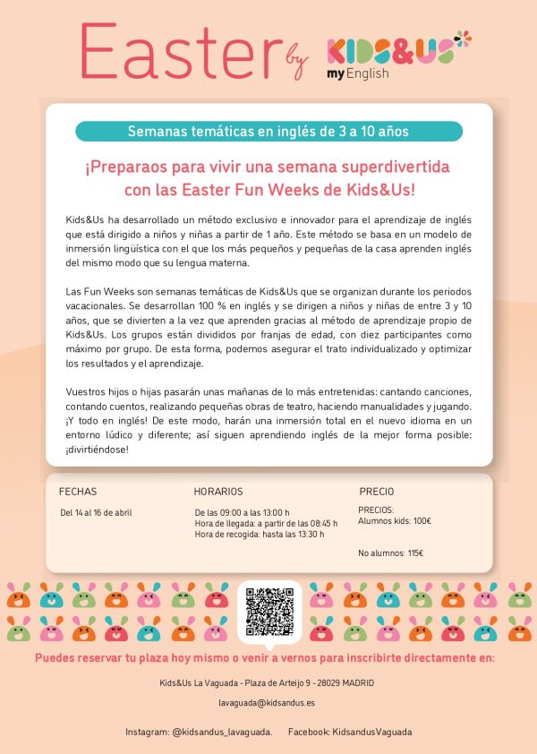 Easter funweek - Del 14 al 16 de abril 2025- Easter Creatures -  VAGUADA - Imagen 2